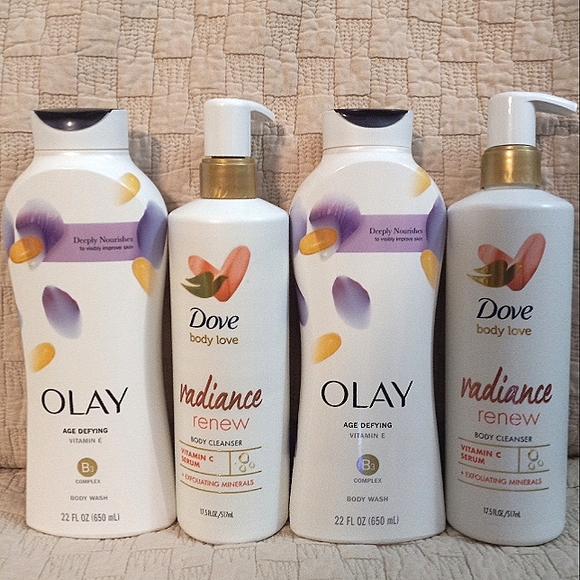 OLAY Bath & Body New Olay And Dove Body Wash Bundle Dove Body Love